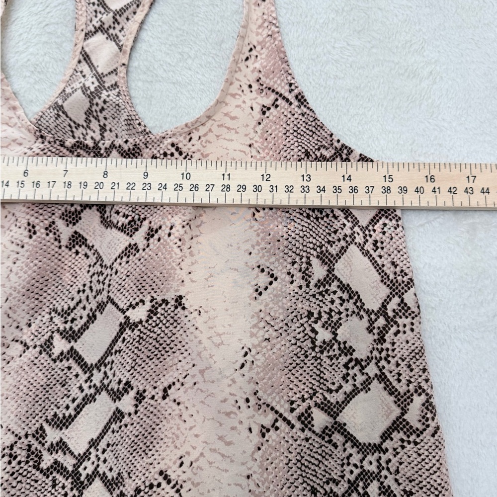 Acrobat Silk Snake Print Racerback Tank Top XS Neutral Boho - Picture 5 of 7